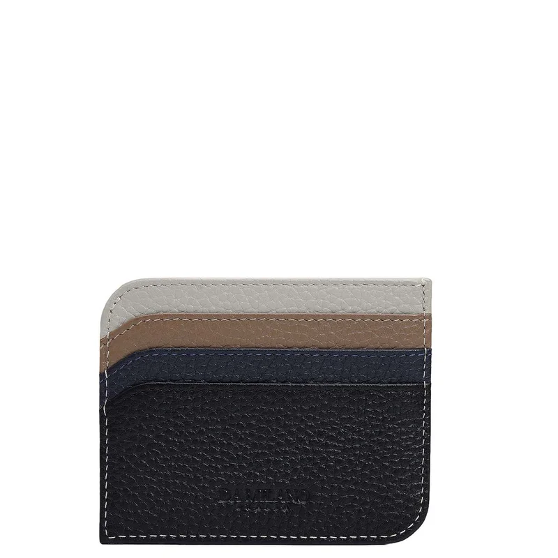 Da Milano Black 7 Slots Leather Card Case - Black  | Best Price UAE